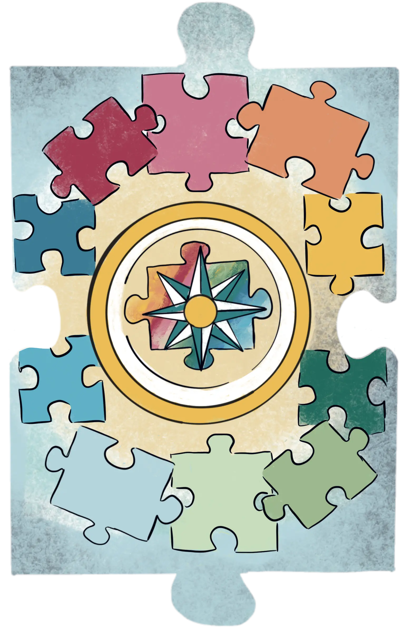 Puzzleillustration Metapher Selbstcoaching